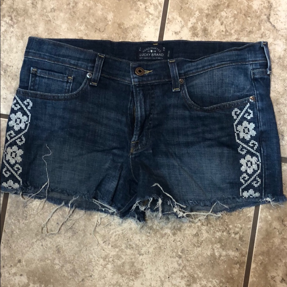 Lucky brand the cut off jean shorts